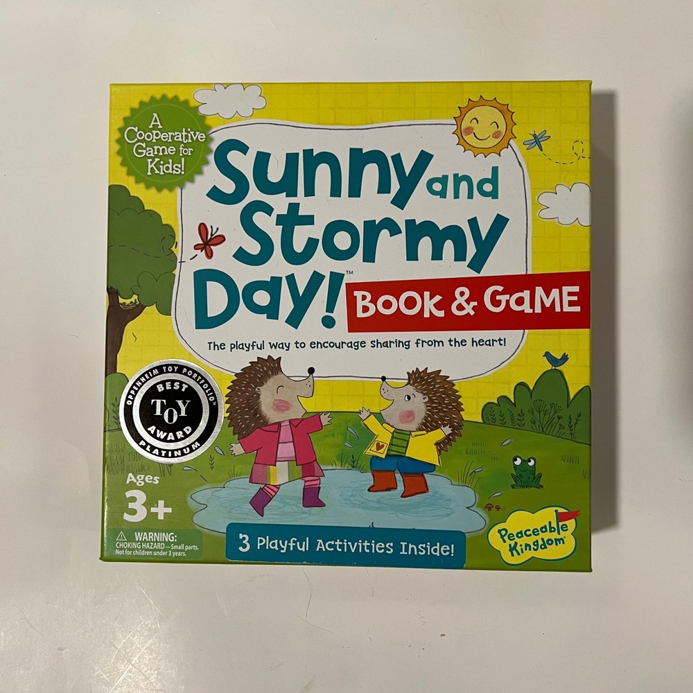 Peaceable Kingdom Sunny and Stormy Day Book and Game MindWare Ages 3+ NEW